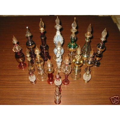 HOT 18 Egyptian HANDMADE Perfume Bottle +GOLD WHOLESALE   221289232969
